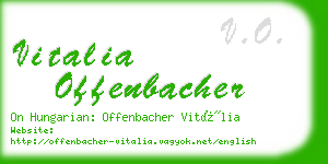 vitalia offenbacher business card
